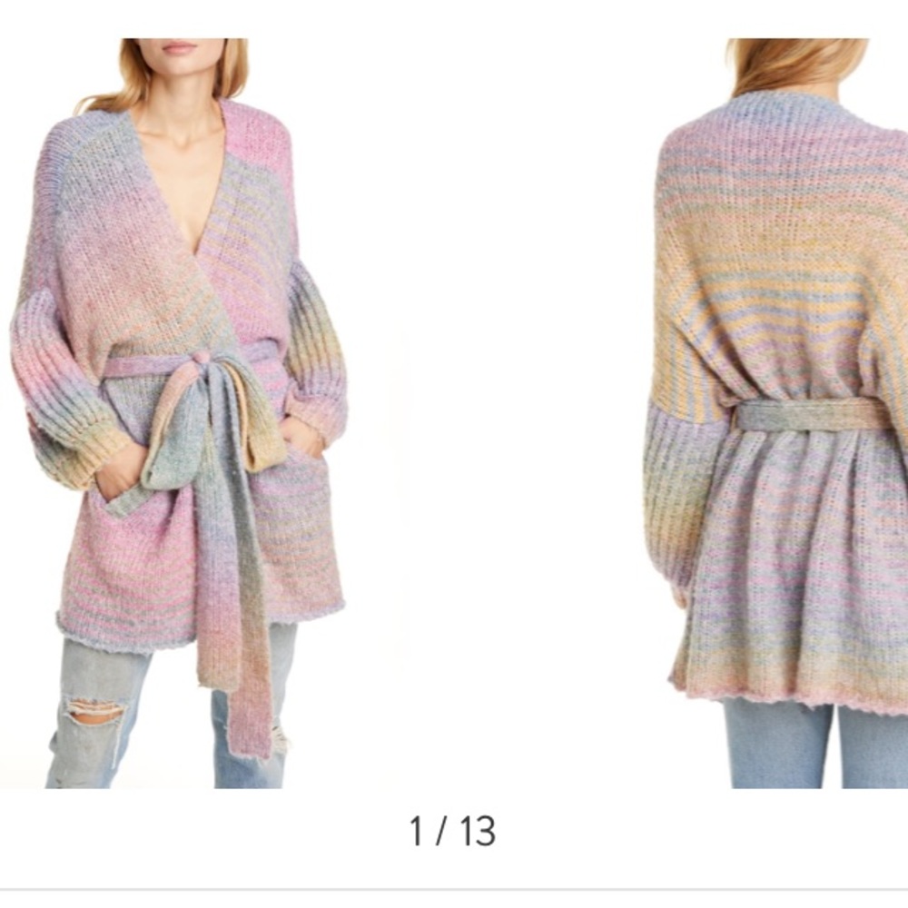 RARE Loveshackfancy Ombré Cardigan Sweater - Picture 4 of 16